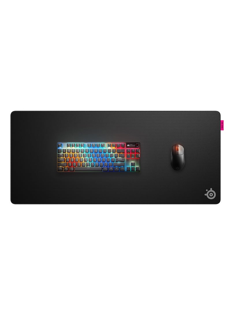 steelseries SteelSeries QcK XL Performance Speed Gaming Mousepad, Extra density for a smooth glide, Low-profile edge stitching, Non-slip neoprene rubber base, 900 x 400 mm size,  FPS, MOBAs, RTS, MMO - Black  - Image 4