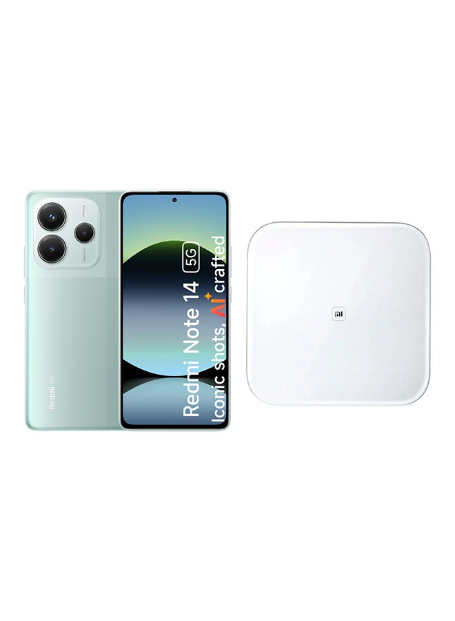 Redmi Note 14 5G Dual SIM Coral Green 8GB RAM 256GB - Global Version With Xiaomi Mi Smart Body Scale - pnsku/N70152121V/45/_/1739731349/3b9893b0-c0c3-4e11-b845-024e277d3ae0