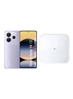شاومي Redmi Note 14 5G Dual SIM Lavender Purple 8GB RAM 256GB - Global Version With Xiaomi Mi Smart Body Scale  - Image 1