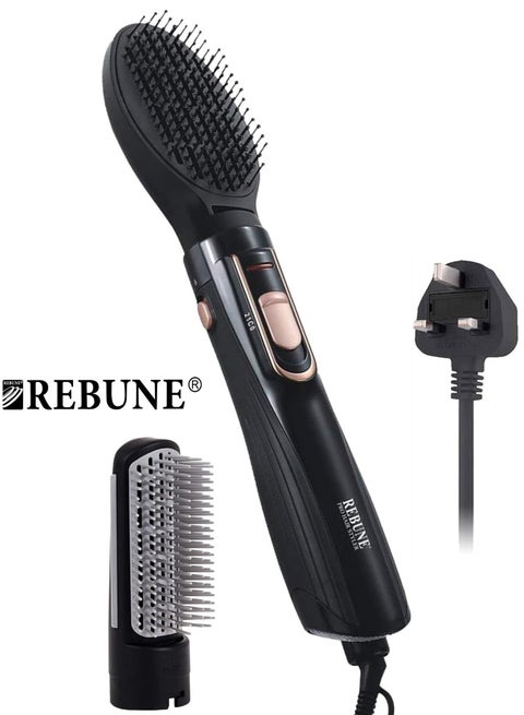 Original 1200W Hair Dryer Brush Hair Straightening Brush 3 In 1 Hot Air Hair Styler With 2 Attachments