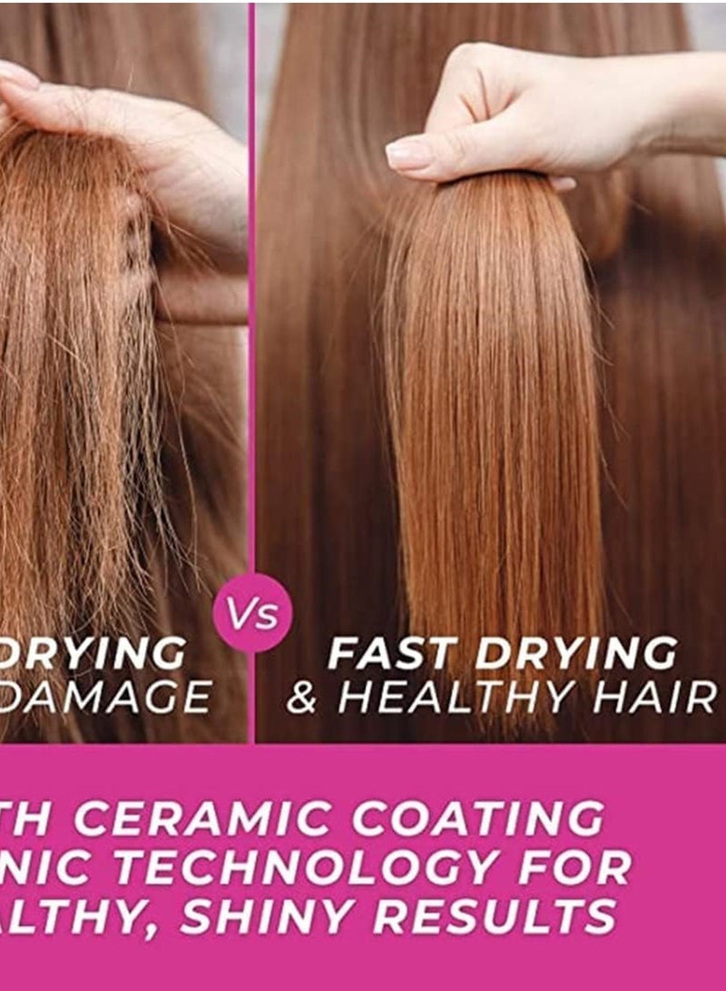 ريبون Original 1200W Hair Dryer Brush Hair Straightening Brush 3 In 1 Hot Air Hair Styler With 2 Attachments  - Image 5