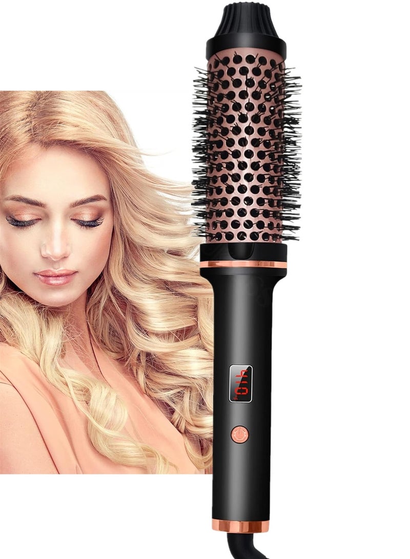REBUNE Hair Curler 1.5 Inch Thermal Brush Curling Iron Brush Volumizing Brush Heated Round Brush Ceramic Tourmaline Ionic Curling Comb LCD Display 10 Temperature  - Image 1