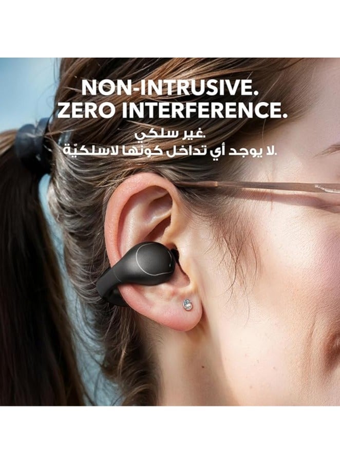 Soundcore - C40i by Anker, Open-Ear Earbuds, Clip-On Headphones, Flexible Joint Design, Button Controls, Lightweight Comfort, Stable Fit with Attachable Ear Grips, Expansive Drivers for Clear Sound Dark Gray - Image 1