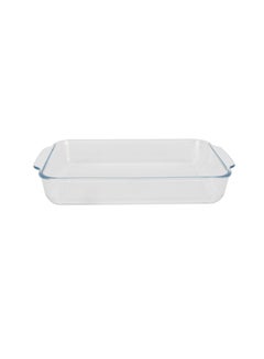 Royalford Royalford 3 L Glass Baking Dish with Lid-RF12194/ Rectangular Tray Perfect for Baking and Serving/ Casserole with Easy Grab Handles and Knob Transparent  - Image 4