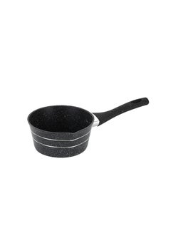 Royalford Royalford 16 cm Smart Granite Series Milk Pan- RF11833/ Forged Aluminum Body with Nonstick Coating, Stylish Design with Soft Touch Handle Black  - Image 1