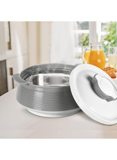 Milton 3-Piece Casserole Set (850ml, 1.35L, 1.85L) Double-Walled Hotpot with PU Insulation & Stainless Steel Inner, Keeps Food Hot/Cold, Perfect for Serving Chapati, Roti & Mandi - Venice Reg - Grey Grey  - Image 4