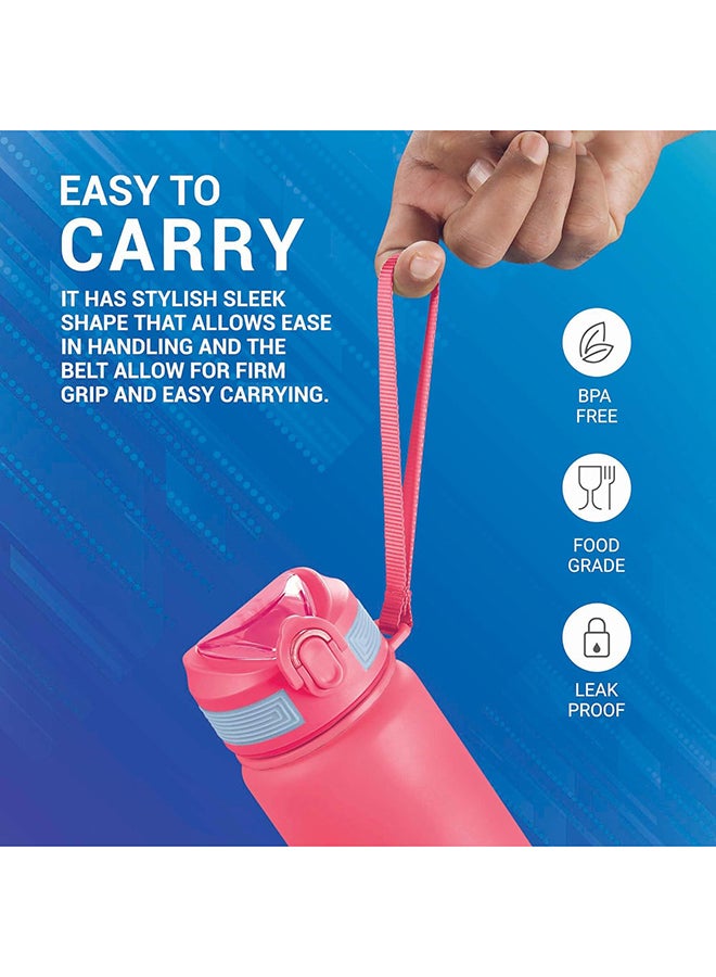Milton 1000ml Motivational Water Bottle with Straw & Capacity Marker (Never Give Up) – Unbreakable, BPA-Free Plastic Drinking Bottle for Gym, Sports, & Camping for Kids, Men & Women - Gen'Z Red  - Image 4