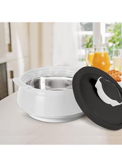 Milton 3-Piece Casserole Set (850ml, 1.35L, 1.85L) Double-Walled Hotpot with PU Insulation & Stainless Steel Inner, Keeps Food Hot/Cold, Perfect for Serving Chapati, Roti - Venice Reg - Micro White Micro White  - Image 4