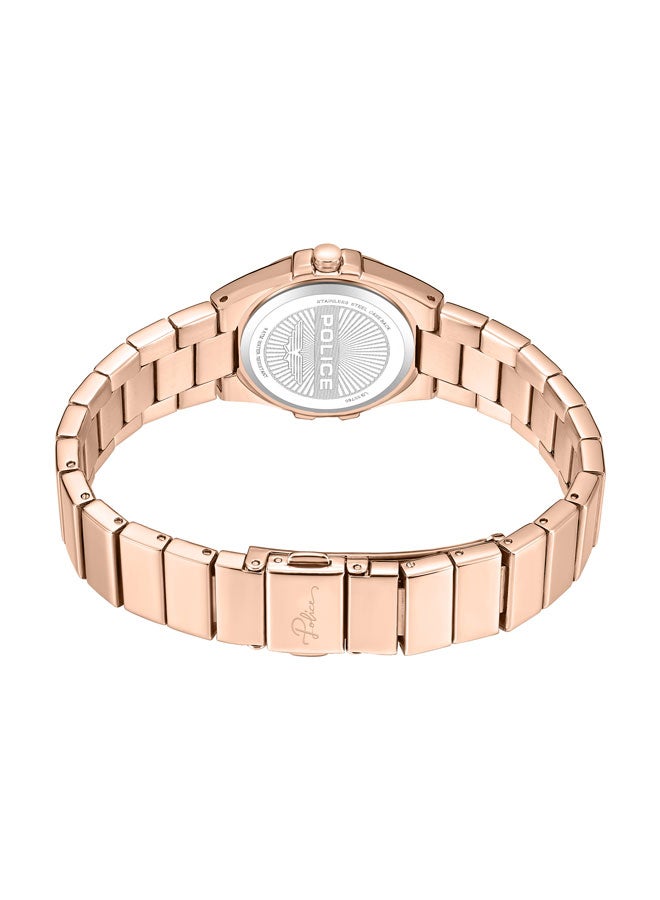 بوليس Women's 29mm Rose Gold Watch with White Mother-of-Pearl Dial, 12 White Stones & 316L Stainless Steel Bracelet  - Image 3