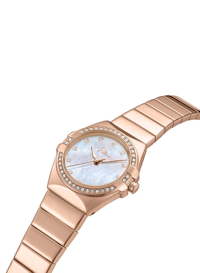 بوليس Women's 29mm Rose Gold Watch with White Mother-of-Pearl Dial, 12 White Stones & 316L Stainless Steel Bracelet  - Image 2