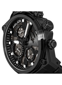 POLICE Men's Airflow Men's 43mm Multifunction Watch with Hydraulic Black Plate, Charcoal Translucent Dial & 316L Stainless Steel Bracelet  - Image 4