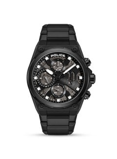 POLICE Men's Airflow Men's 43mm Multifunction Watch with Hydraulic Black Plate, Charcoal Translucent Dial & 316L Stainless Steel Bracelet  - Image 1