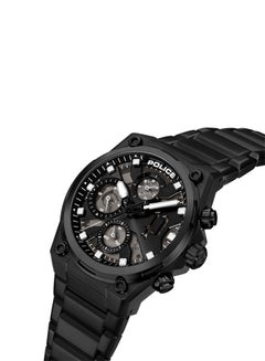 POLICE Men's Airflow Men's 43mm Multifunction Watch with Hydraulic Black Plate, Charcoal Translucent Dial & 316L Stainless Steel Bracelet  - Image 2