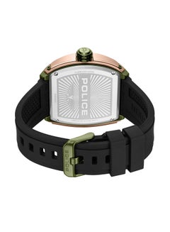 POLICE Men's Flash Men's 48mm Multifunction Watch with Black Layered Dial, IP Bronze Case & Black Silicone Strap  - Image 3