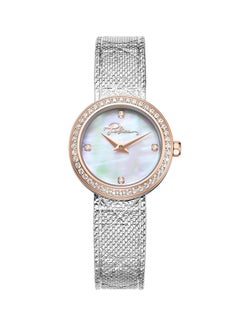 POLICE Women's Flare Women's 26mm Watch with White Mother-of-Pearl Dial, Rose Gold Topring & Mesh Bracelet  - Image 1