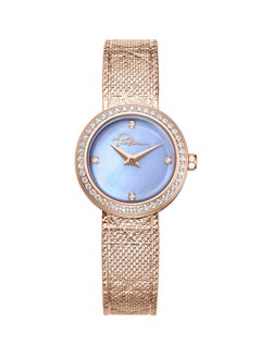POLICE Women's Flare Women's 26mm Watch with Baby Blue Mother-of-Pearl Dial, Rose Gold Topring & Mesh Bracelet  - Image 1