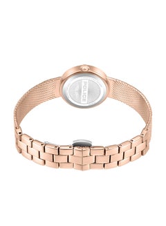 POLICE Women's Flare Women's 26mm Watch with Baby Blue Mother-of-Pearl Dial, Rose Gold Topring & Mesh Bracelet  - Image 3