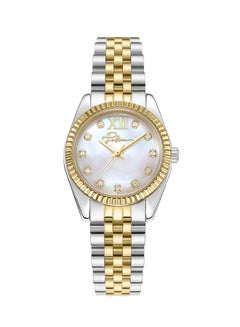 POLICE Women's Flute Women's 28mm Watch with White Mother-of-Pearl Dial, Gold-Plated Coin-Edged Topring & 316L Stainless Steel Bracelet  - Image 1