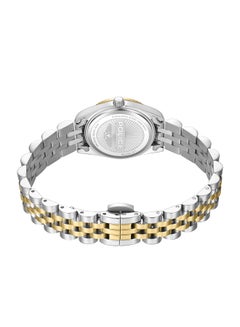 POLICE Women's Flute Women's 28mm Watch with White Mother-of-Pearl Dial, Gold-Plated Coin-Edged Topring & 316L Stainless Steel Bracelet  - Image 3