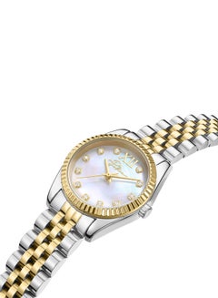 POLICE Women's Flute Women's 28mm Watch with White Mother-of-Pearl Dial, Gold-Plated Coin-Edged Topring & 316L Stainless Steel Bracelet  - Image 2