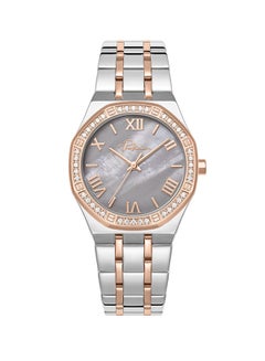 بوليس Women's Moonlight Women's 32mm Rose Gold Watch with Grey Mother-of-Pearl Dial & 316L Stainless Steel 5-Link Bracelet  - Image 1