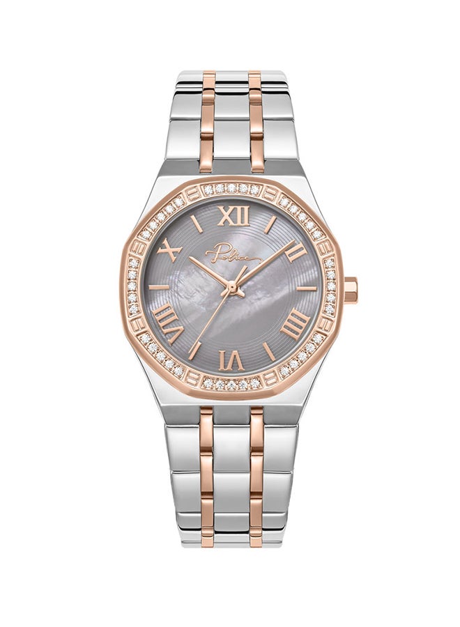 POLICE Women's Moonlight Women's 32mm Rose Gold Watch with Grey Mother-of-Pearl Dial & 316L Stainless Steel 5-Link Bracelet - Image 1