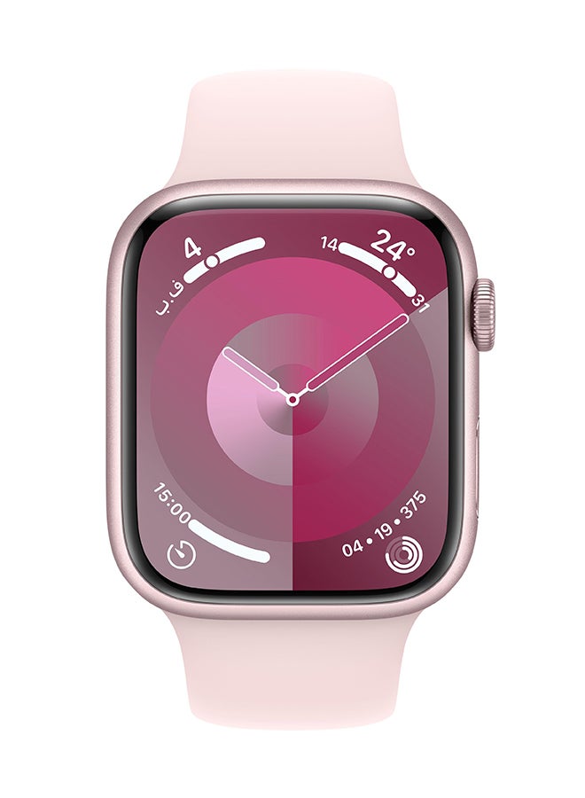 Apple Watch Series 9 Gps  Cellular 45mm Pink Aluminium Case With Light Pink Sport Band  Ml Pink - Image 2