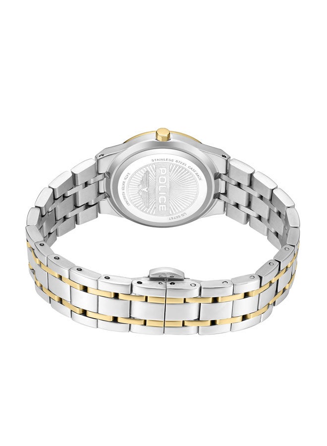 بوليس Women's Allure 32mm Two-Tone Watch with Green Sunray Enamel Dial, 12 Dazzling Stones & Signature at 12 o’clock  - Image 3