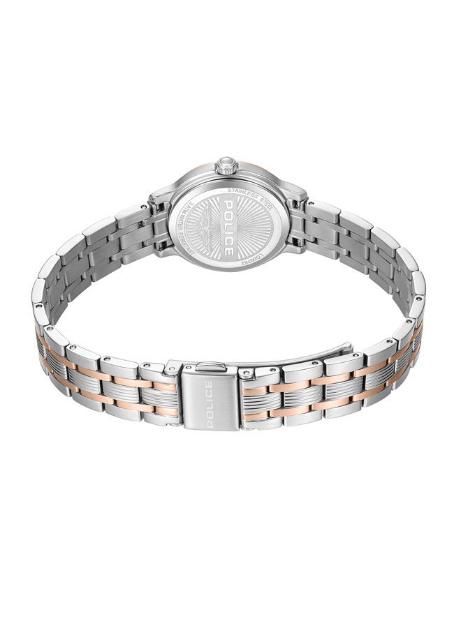 بوليس Women's Charm 27mm Two-Tone Watch with Grey Dial, Gold-Plated Roman Numerals & 316L Stainless Steel Bracelet  - Image 3