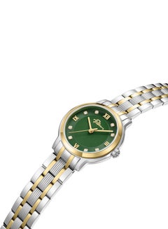 POLICE Women's Charm 27mm Two-Tone Watch with Green Dial, Gold-Plated Roman Numerals  & 316L Stainless Steel Bracelet  - Image 2