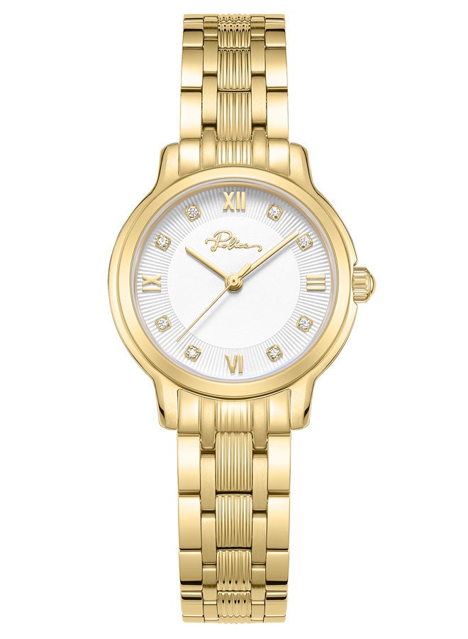 بوليس Women's Charm 27mm Two-Tone Watch with Silver Dial,  Gold-Plated Roman Numerals & 316L Stainless Steel Bracelet  - Image 1