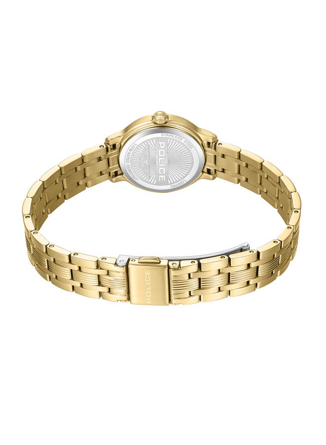 بوليس Women's Charm 27mm Two-Tone Watch with Silver Dial,  Gold-Plated Roman Numerals & 316L Stainless Steel Bracelet  - Image 3