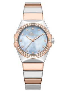 POLICE Women's Cosmos 29mm Rose Gold Watch with Grey Mother-of-Pearl Dial, White Stones & 316L Stainless Steel Bracelet  - Image 1