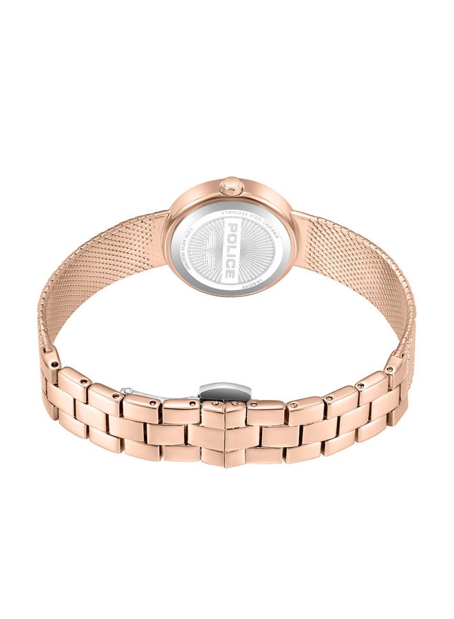 بوليس Women's Flare Women's 26mm Watch with Baby Blue Mother-of-Pearl Dial, Rose Gold Topring & Mesh Bracelet  - Image 3