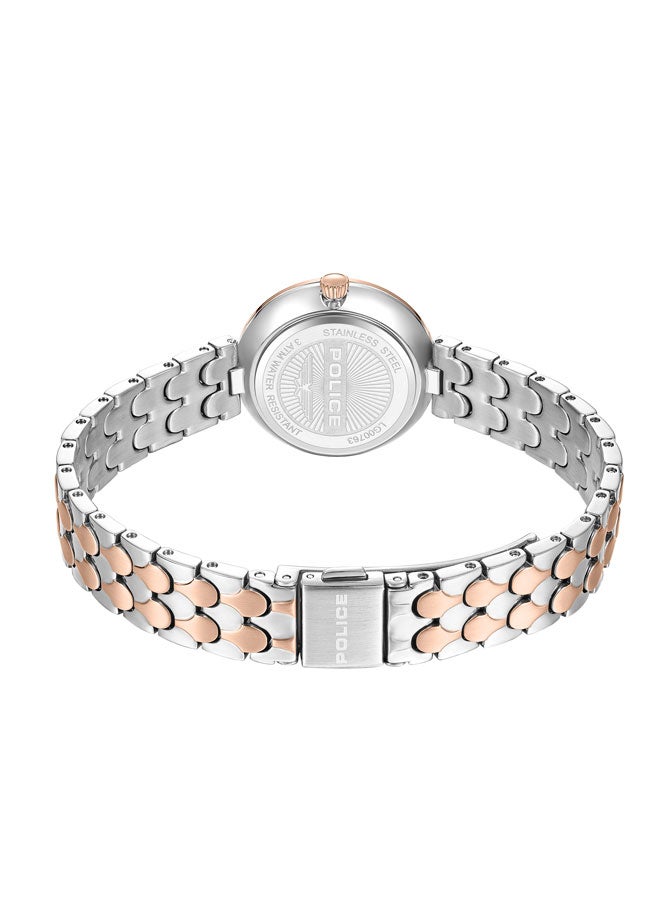 بوليس Women's Ophidia 28mm Watch with Deep Chocolate Mother-of-Pearl Dial, Rose Gold Indexes & 316L Stainless Steel Bracelet  - Image 3