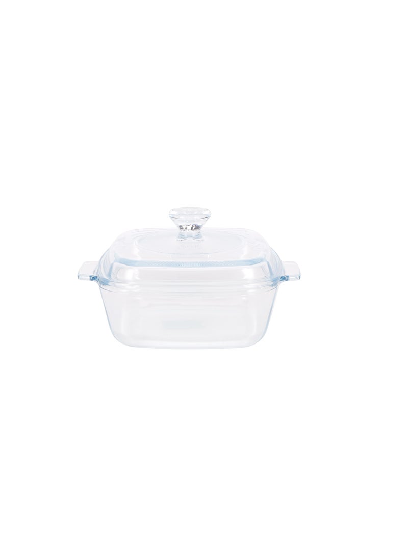 رويال فورد Royalford 0.8 L Glass Baking Dish with Lid-RF12201/ Square Tray Perfect for Baking and Serving/ Casserole with Easy Grab Handles and Knob/ Oven, Dishwasher and Freezer Safe Clear  - Image 4