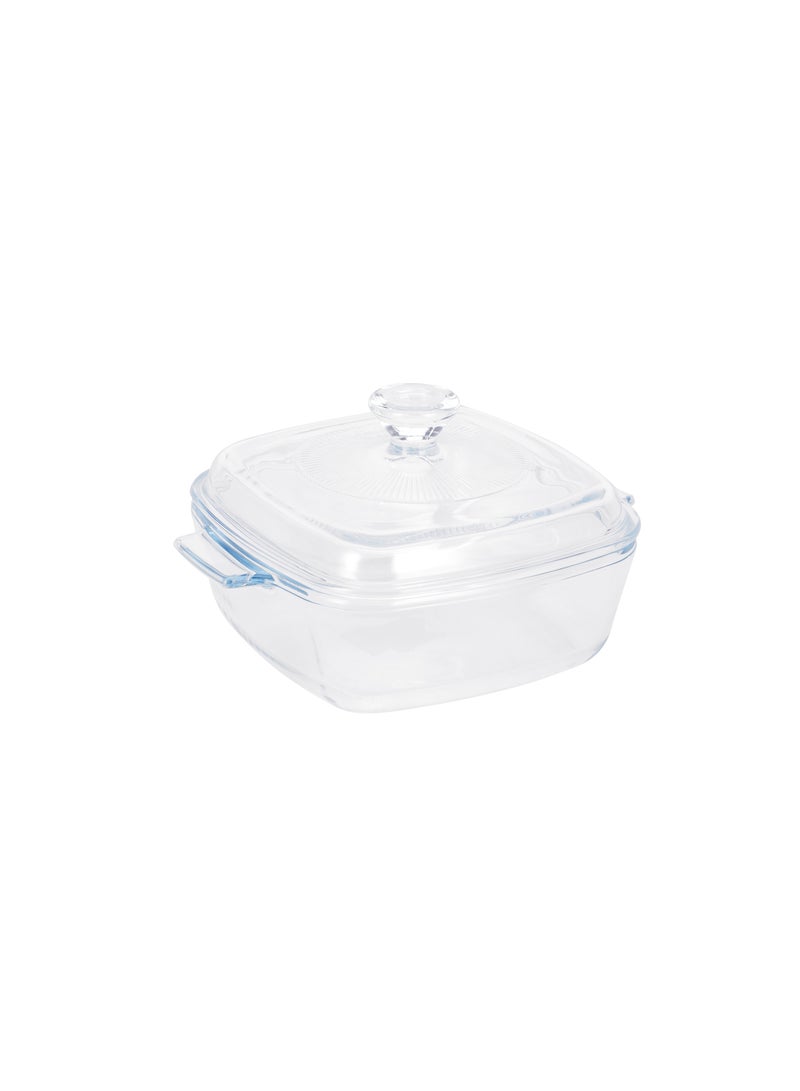 رويال فورد Royalford 0.8 L Glass Baking Dish with Lid-RF12201/ Square Tray Perfect for Baking and Serving/ Casserole with Easy Grab Handles and Knob/ Oven, Dishwasher and Freezer Safe Clear  - Image 5