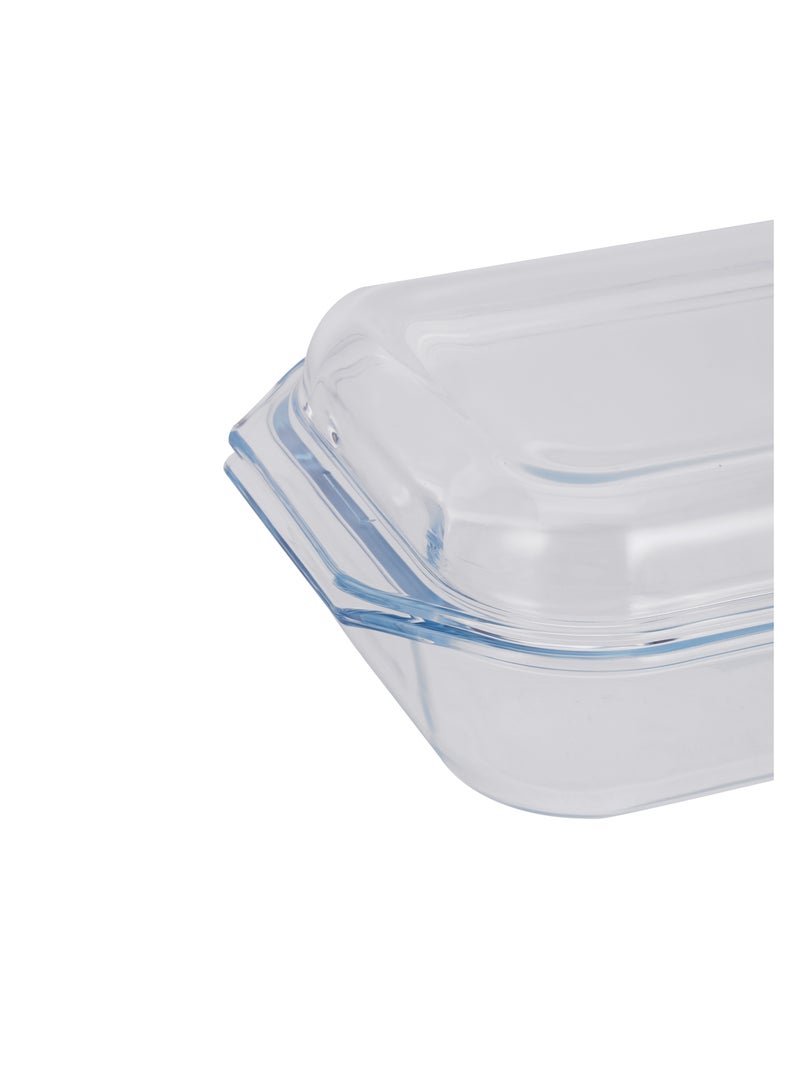 رويال فورد طبق خبز زجاجي Royalford سعة 2.1 لتر مع غطاء-RF12203/ صينية مستطيلة مثالية للخبز والتقديم/ طاجن مع مقابض سهلة الإمساك/ آمنة للاستخدام في الفرن وغسالة الصحون والفريزر - Image 5