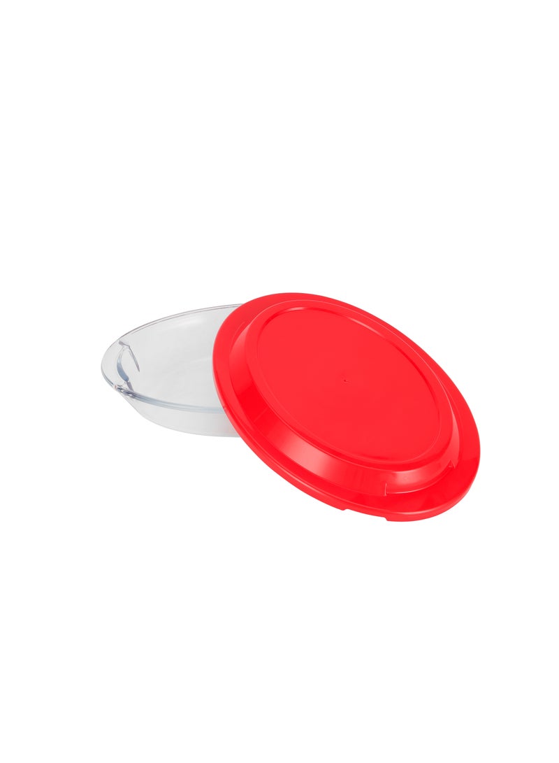 Royalford 0.8 L Glass Baking Dish with Lid-RF12199/ Oval Tray Perfect for Baking and Serving/ Casserole with Easy Grab Handles and Knob/ Oven, Dishwasher and Freezer Safe Clear - Image 4