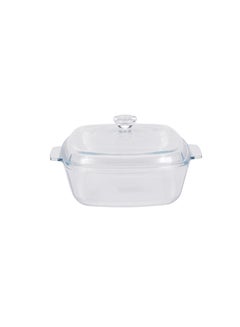 Royalford 1.5 L Glass Baking Dish with Lid-RF12200/ Square Tray Perfect for Baking and Serving/ Casserole with Easy Grab Handles and Knob/ Oven, Dishwasher and Freezer Safe Clear - pnsku/N70152250V/45/_/1739525558/6e13e880-5ff0-406b-aa27-6c29810fa3dd