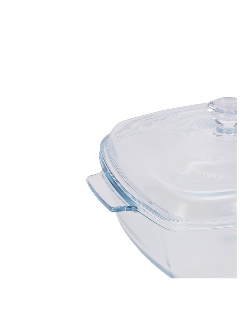 رويال فورد Royalford 1.5 L Glass Baking Dish with Lid-RF12200/ Square Tray Perfect for Baking and Serving/ Casserole with Easy Grab Handles and Knob/ Oven, Dishwasher and Freezer Safe Clear  - Image 5