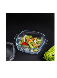 Royalford 1.5 L Glass Baking Dish with Lid-RF12200/ Square Tray Perfect for Baking and Serving/ Casserole with Easy Grab Handles and Knob/ Oven, Dishwasher and Freezer Safe Clear - pnsku/N70152250V/45/_/1739525572/9ef32921-faca-492f-bfbc-a8ed1e7c8245