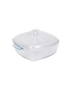 Royalford 1.5 L Glass Baking Dish with Lid-RF12200/ Square Tray Perfect for Baking and Serving/ Casserole with Easy Grab Handles and Knob/ Oven, Dishwasher and Freezer Safe Clear - pnsku/N70152250V/45/_/1739525574/10c1b16f-9a61-497b-a80e-4be0a0980ed1