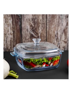 Royalford 1.5 L Glass Baking Dish with Lid-RF12200/ Square Tray Perfect for Baking and Serving/ Casserole with Easy Grab Handles and Knob/ Oven, Dishwasher and Freezer Safe Clear - pnsku/N70152250V/45/_/1739525577/8f1551e0-9b6f-48db-84be-db8e99b25ef5