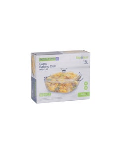 Royalford 1.5 L Glass Baking Dish with Lid-RF12200/ Square Tray Perfect for Baking and Serving/ Casserole with Easy Grab Handles and Knob/ Oven, Dishwasher and Freezer Safe Clear - pnsku/N70152250V/45/_/1739525579/6e6942b8-d92e-4a7f-9645-0f1ca974581e