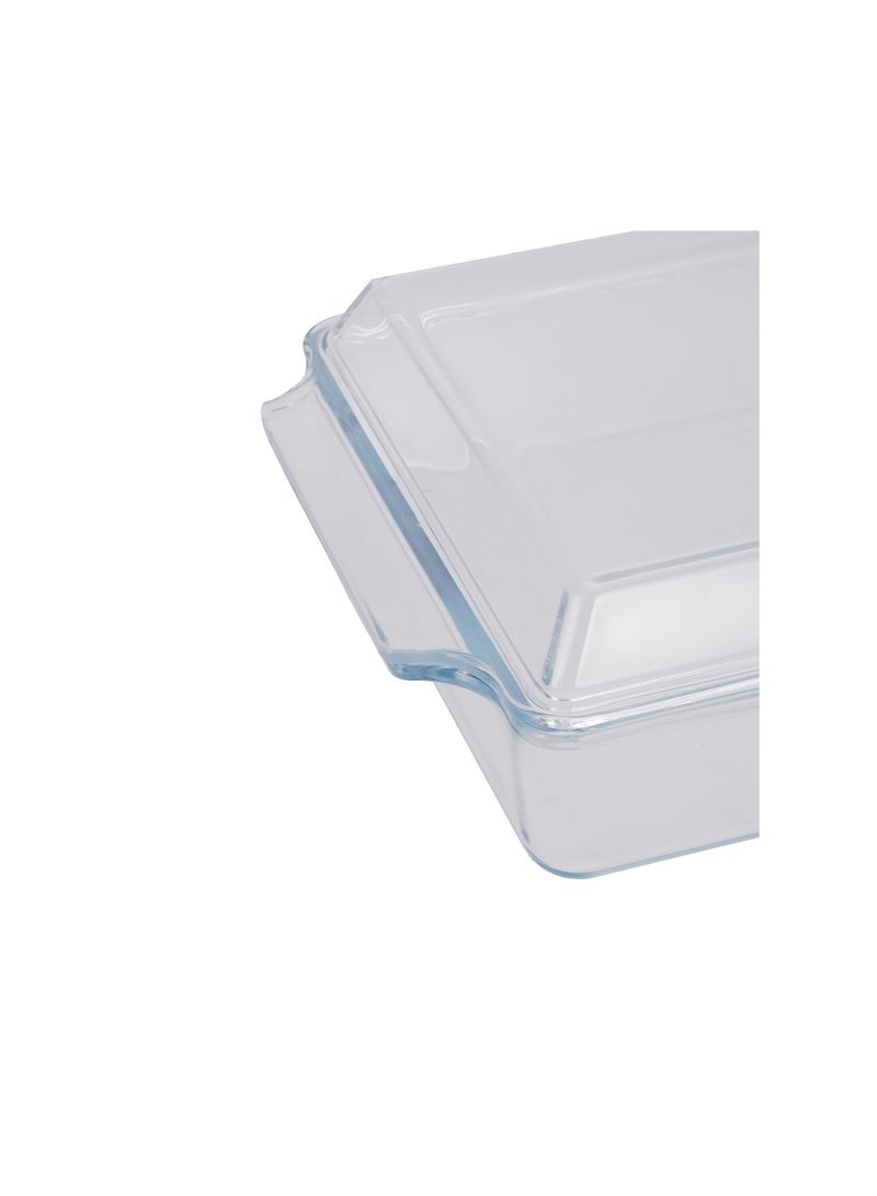 Royalford Royalford 2.0 L Glass Baking Dish with Lid-RF12205/ Rectangle Tray Perfect for Baking and Serving/ Casserole with Easy Grab Handles/ Oven, Dishwasher and Freezer Safe Clear  - Image 4