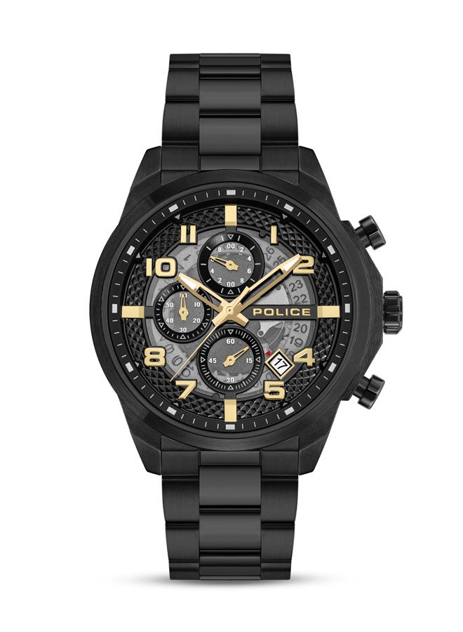 بوليس Men's Soul 44mm Multifunction Watch with Charcoal Translucent Dial & 316L Stainless Steel Bracelet  - Image 1