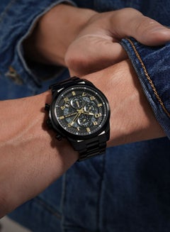 POLICE Men's Soul 44mm Multifunction Watch with Charcoal Translucent Dial & 316L Stainless Steel Bracelet  - Image 5