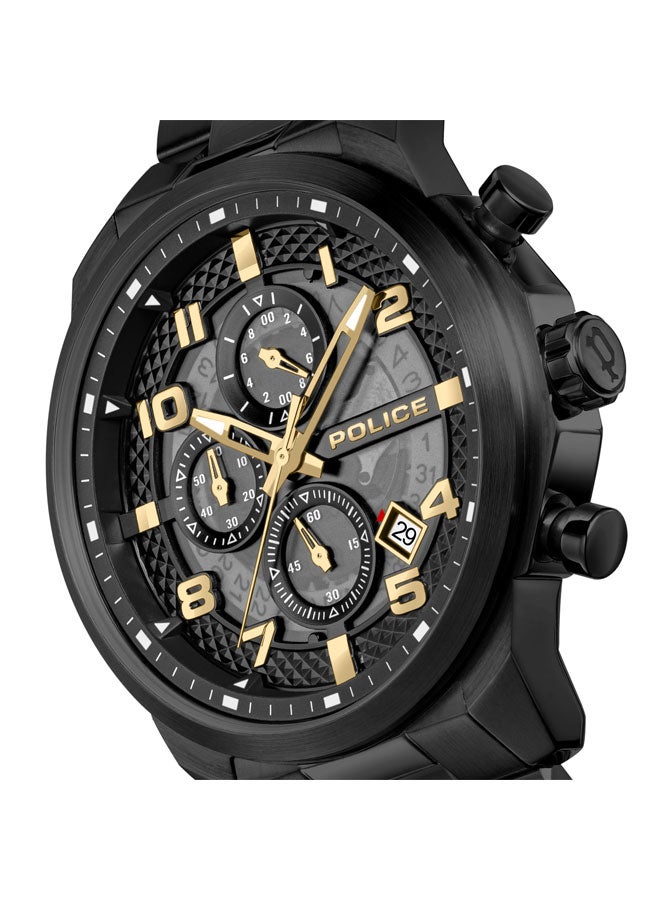 بوليس Men's Soul 44mm Multifunction Watch with Charcoal Translucent Dial & 316L Stainless Steel Bracelet  - Image 4