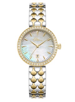 POLICE Women's Ophidia 28mm Watch with Champagne Mother-of-Pearl Dial, Gold Indexes & 316L Stainless Steel Bracelet  - Image 1
